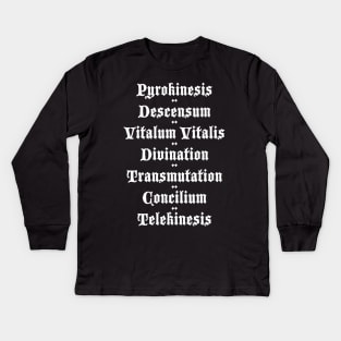 The Seven Wonders, for Dark Backgrounds Kids Long Sleeve T-Shirt